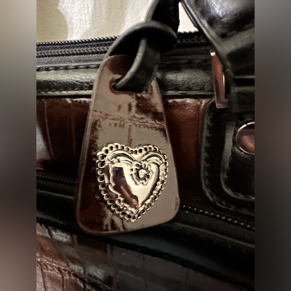 M.C. Brown Croc Inspired Handbag - Picture 8 of 14